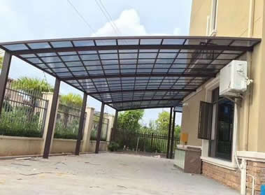 山东怡墅铝合金电动车棚 专业制造与有色金属压延加工的完美结合